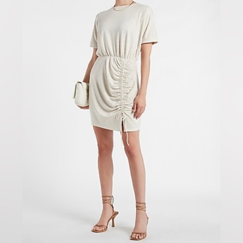 Express cinched tie t-shirt dress